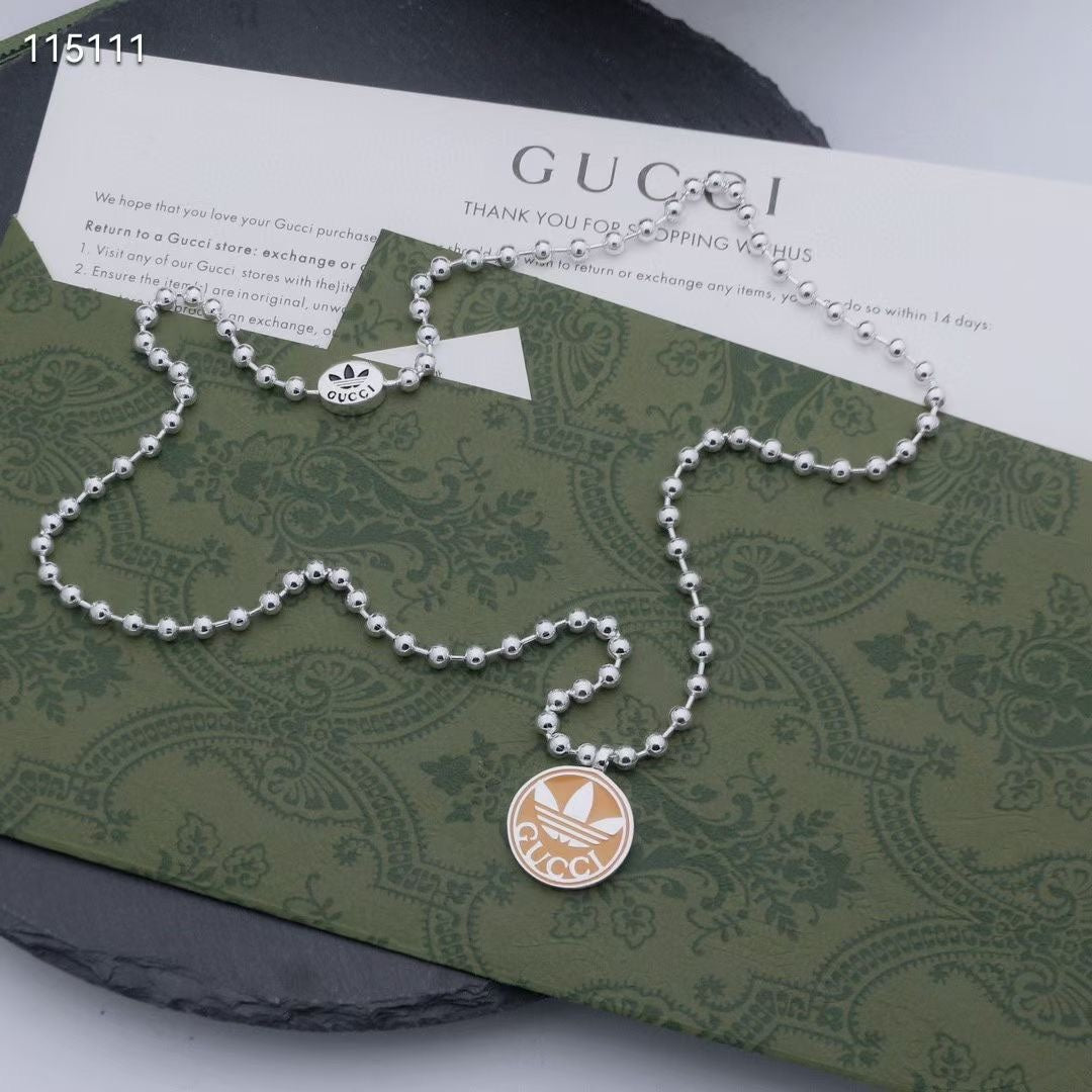 Gucci Stainless Steel Enamel Necklace