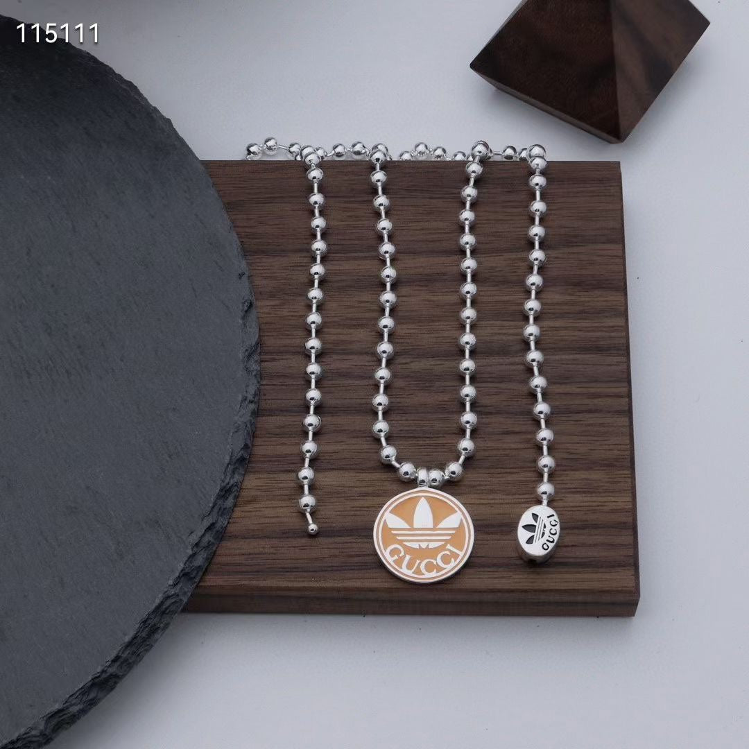 Gucci Stainless Steel Enamel Necklace