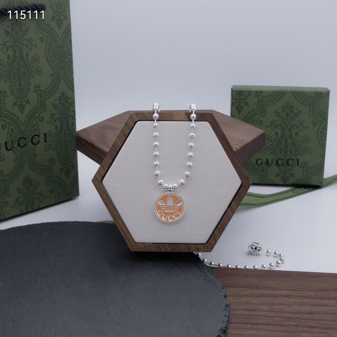 Gucci Stainless Steel Enamel Necklace