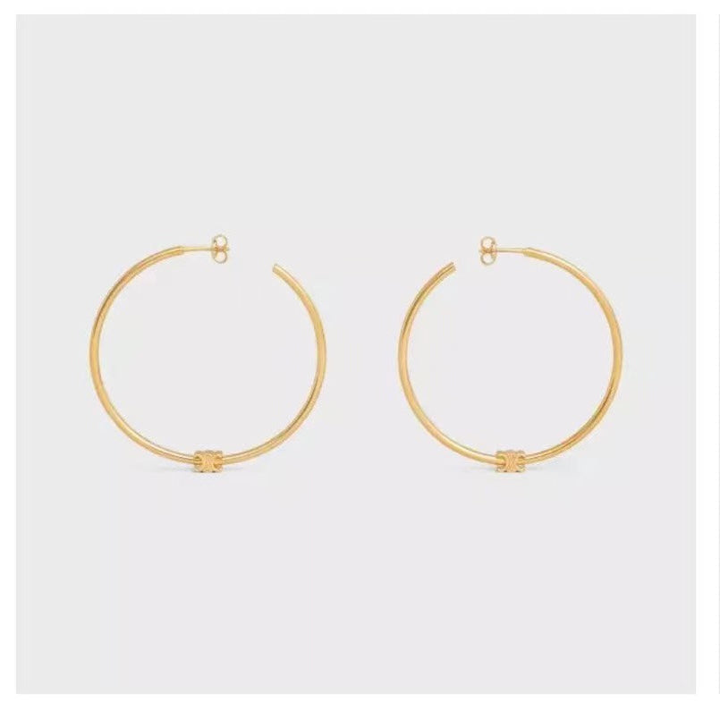 CELINE Gold-Plated Triomphe Earrings