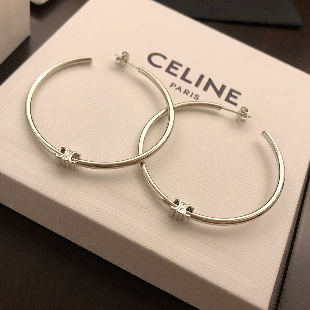 CELINE Large Celine Triomphe earrings