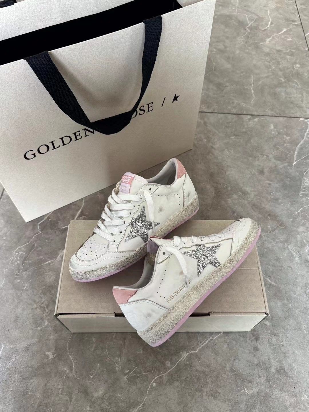 Golden Goose Vintage Distressed Sneakers #083