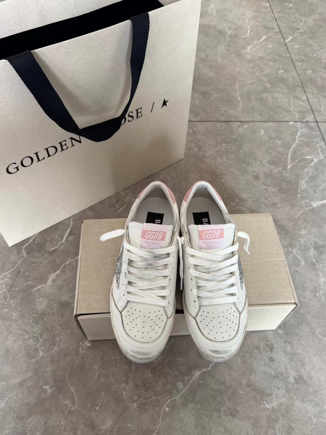 Golden Goose Vintage Distressed Sneakers #083
