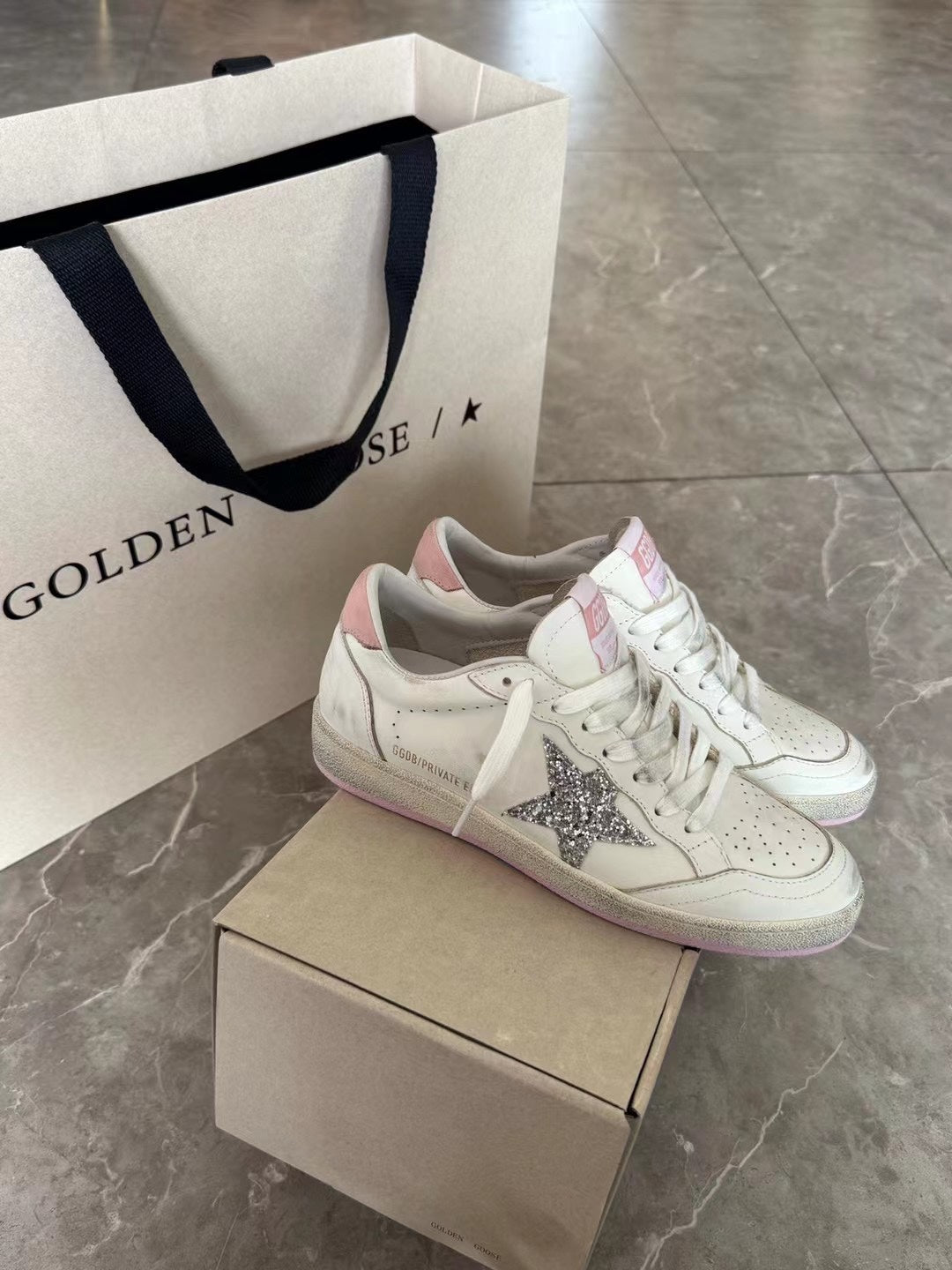 Golden Goose Vintage Distressed Sneakers #083