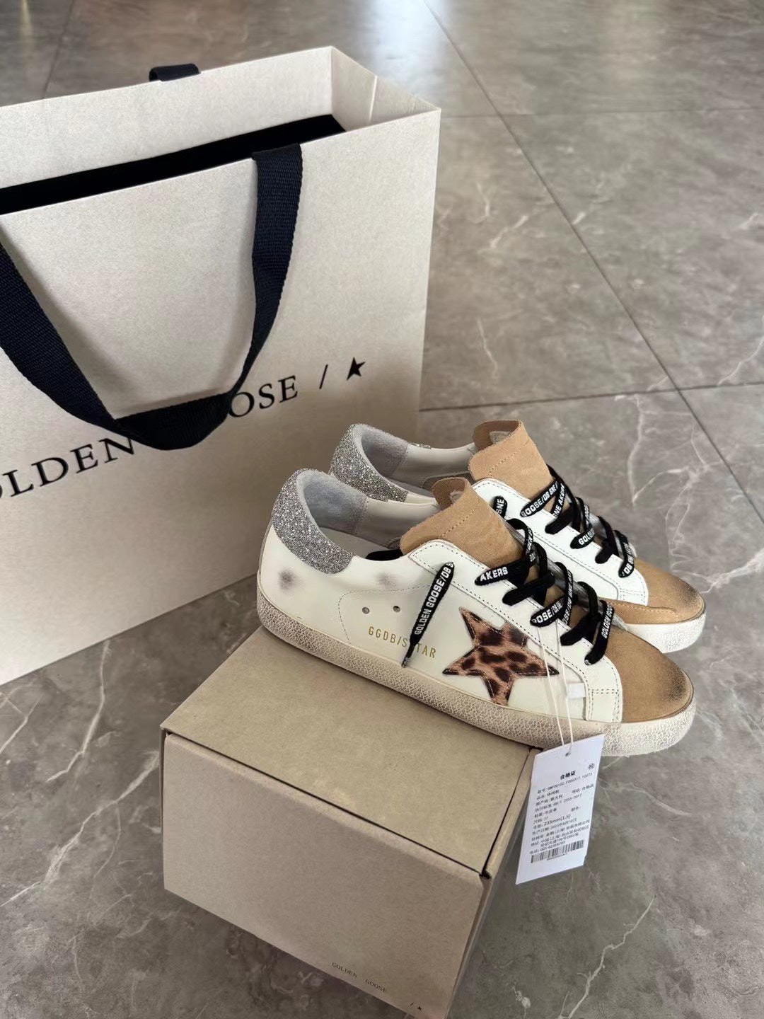 Golden Goose Vintage Distressed Sneakers #138