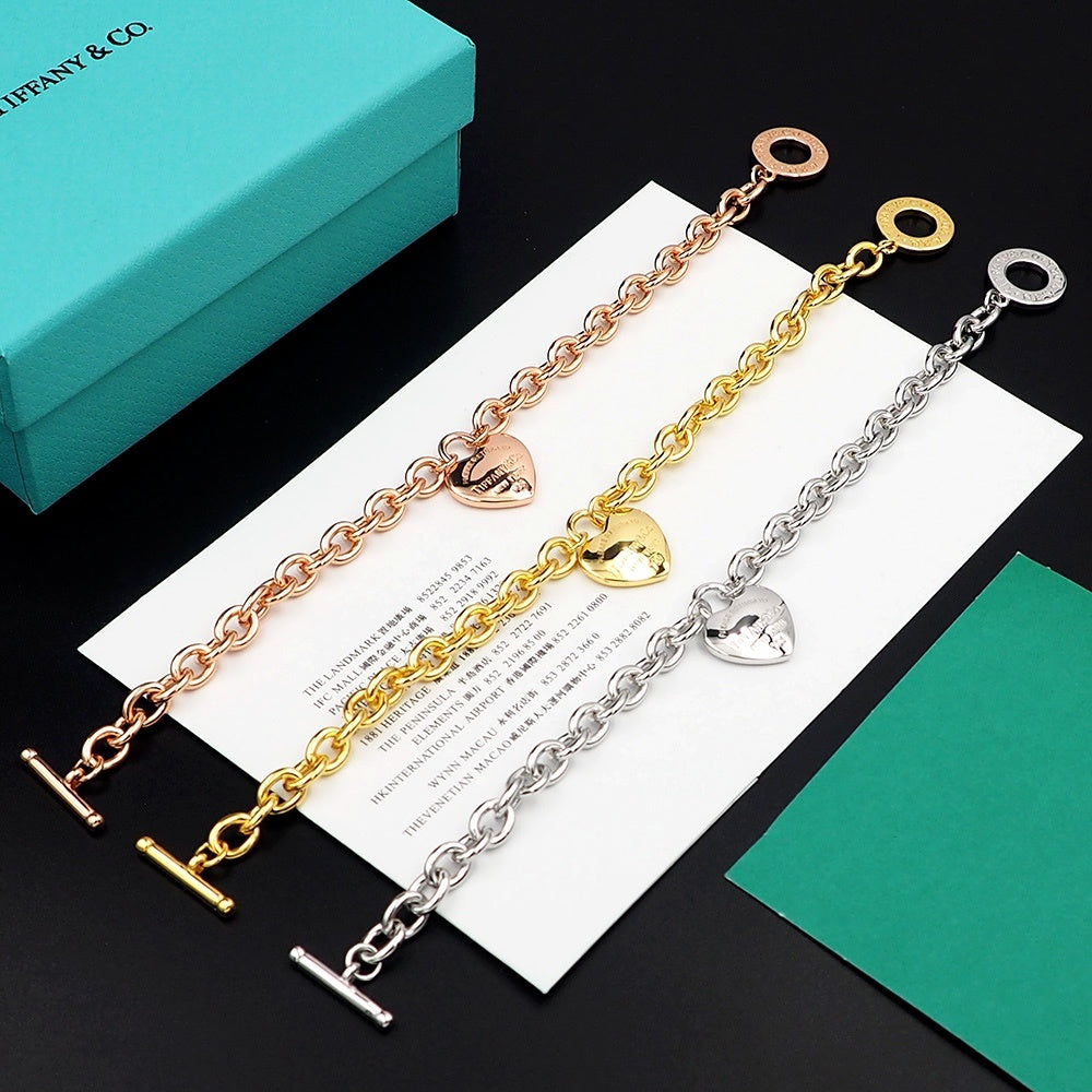 Tiffany & Co. Heart T Motif Bracelet