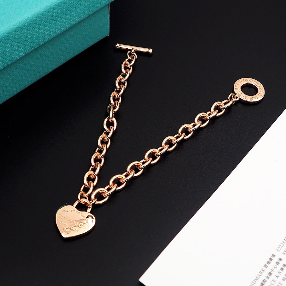Tiffany & Co. Heart-shaped T-bar bracelet