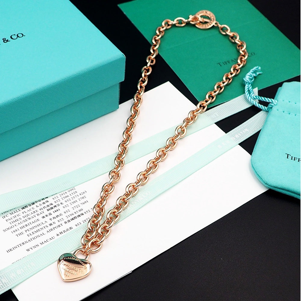 Tiffany & Co. Heart T Motif Necklace