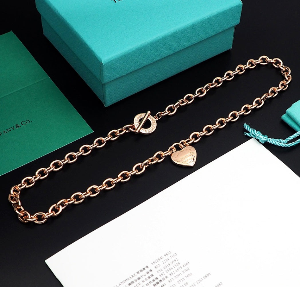 Tiffany & Co. Heart T Motif Necklace