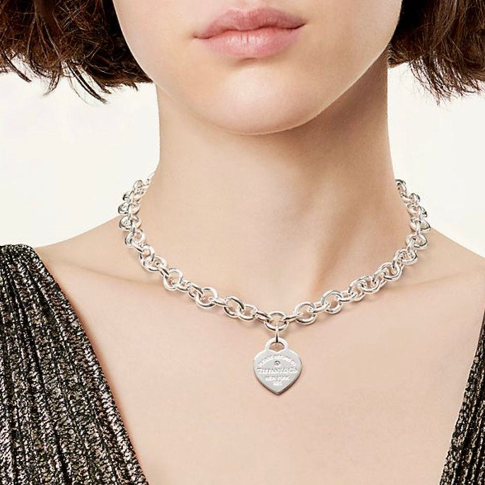 Tiffany & Co. Heart T Motif Necklace