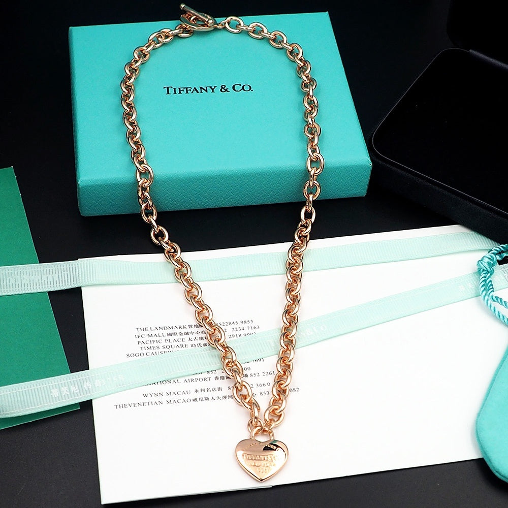 Tiffany & Co. Heart T Motif Necklace