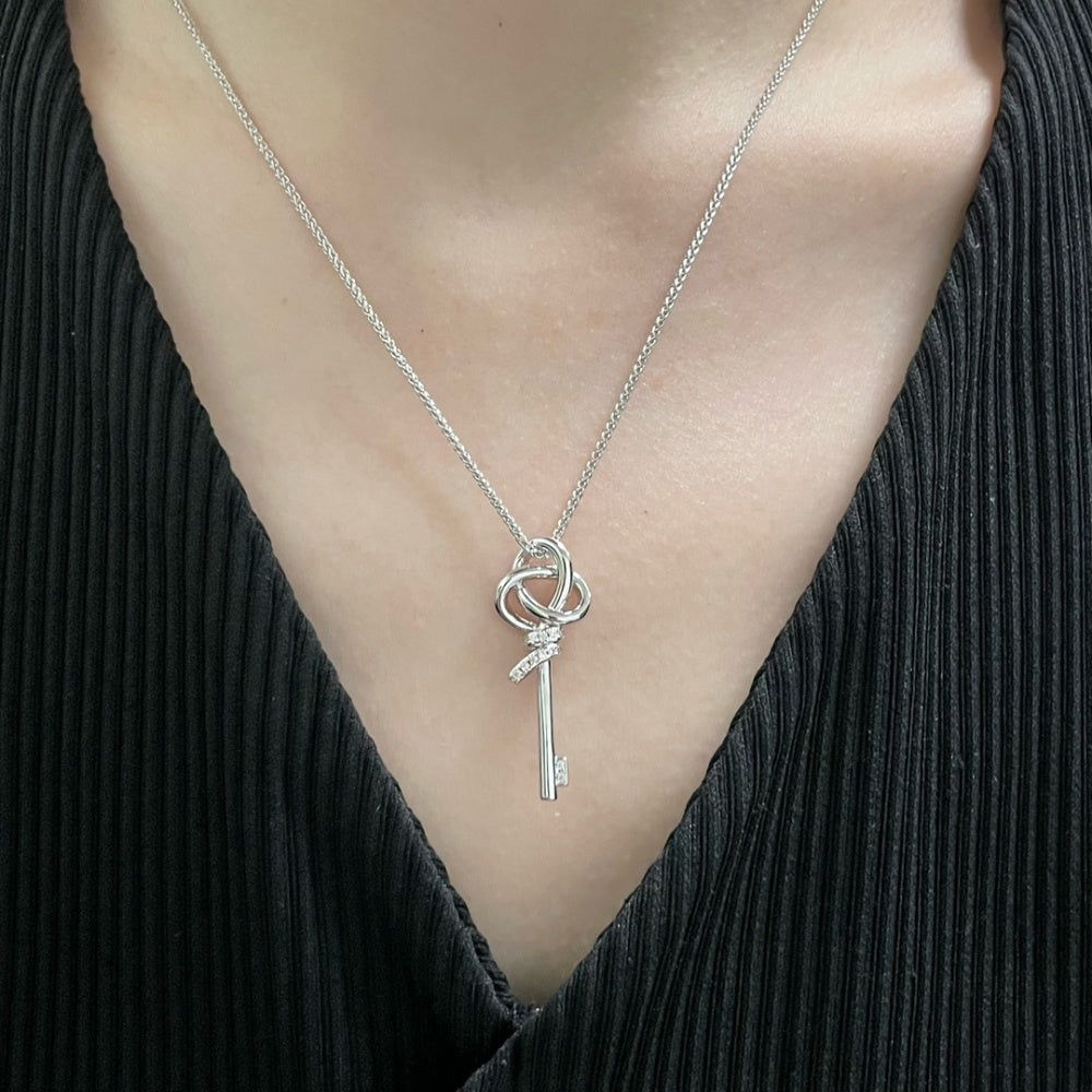 Tiffany & Co. Gold-Plated Key Motif Necklace
