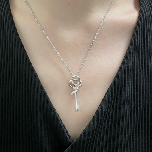 Tiffany & Co. Gold-Plated Key Motif Necklace