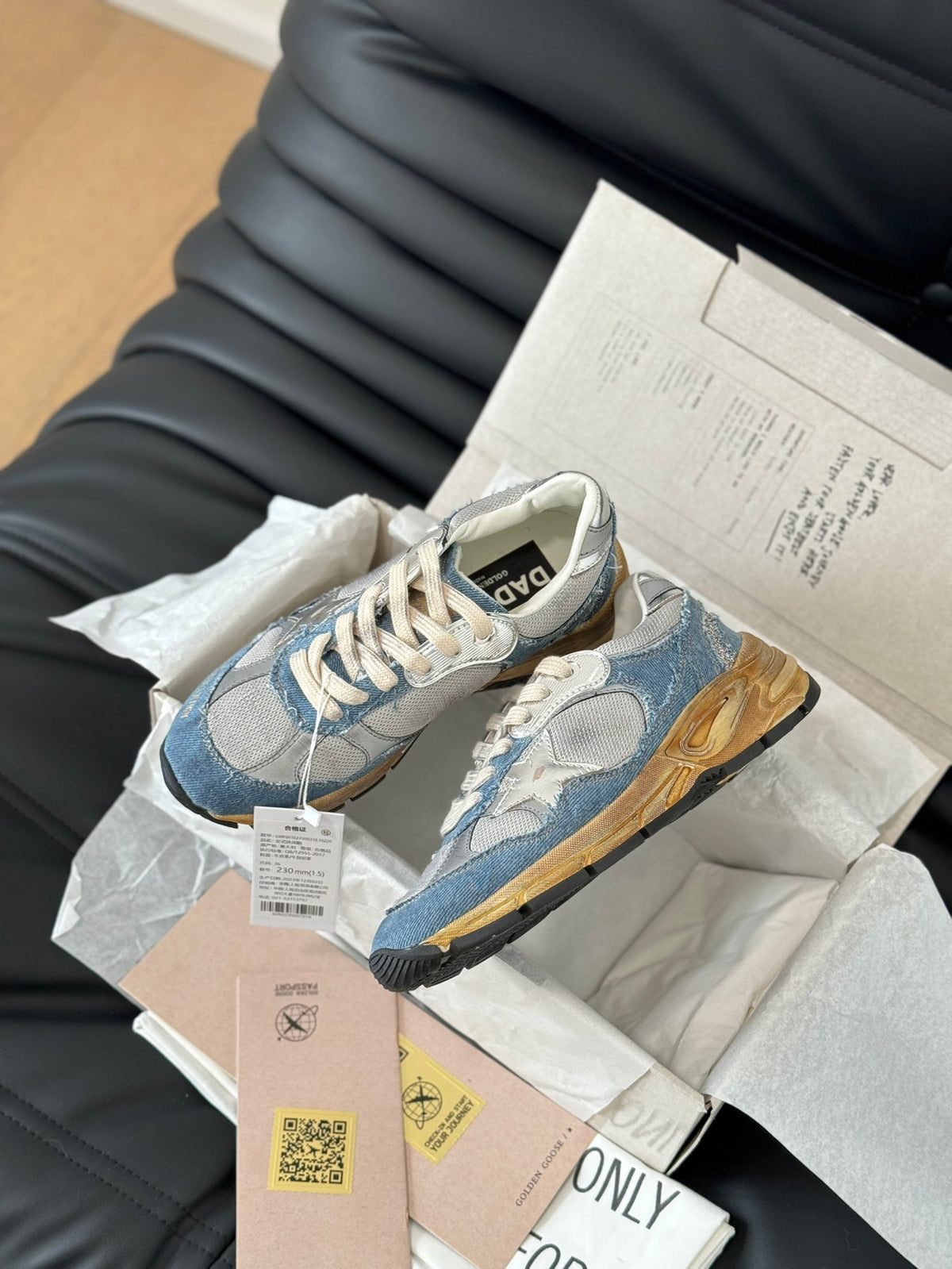 Golden Goose Vintage Distressed Sneakers #132