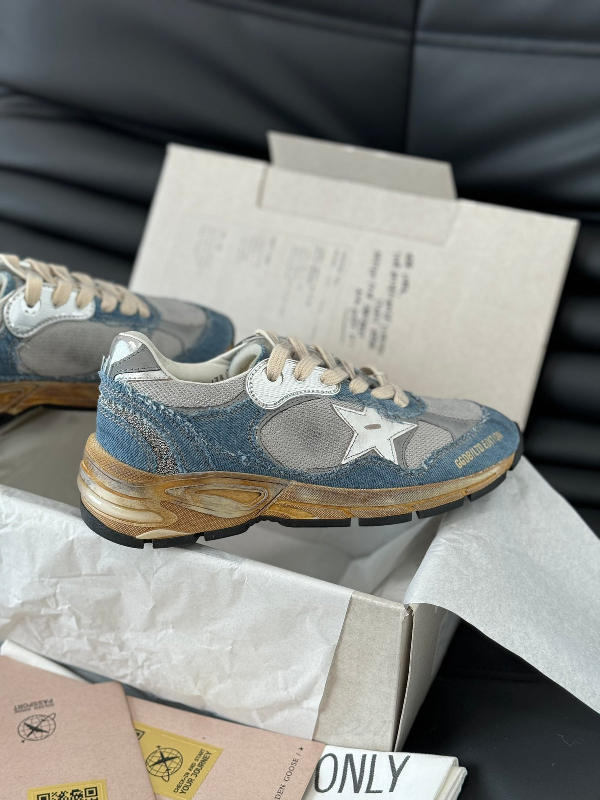 Golden Goose Vintage Distressed Sneakers #132