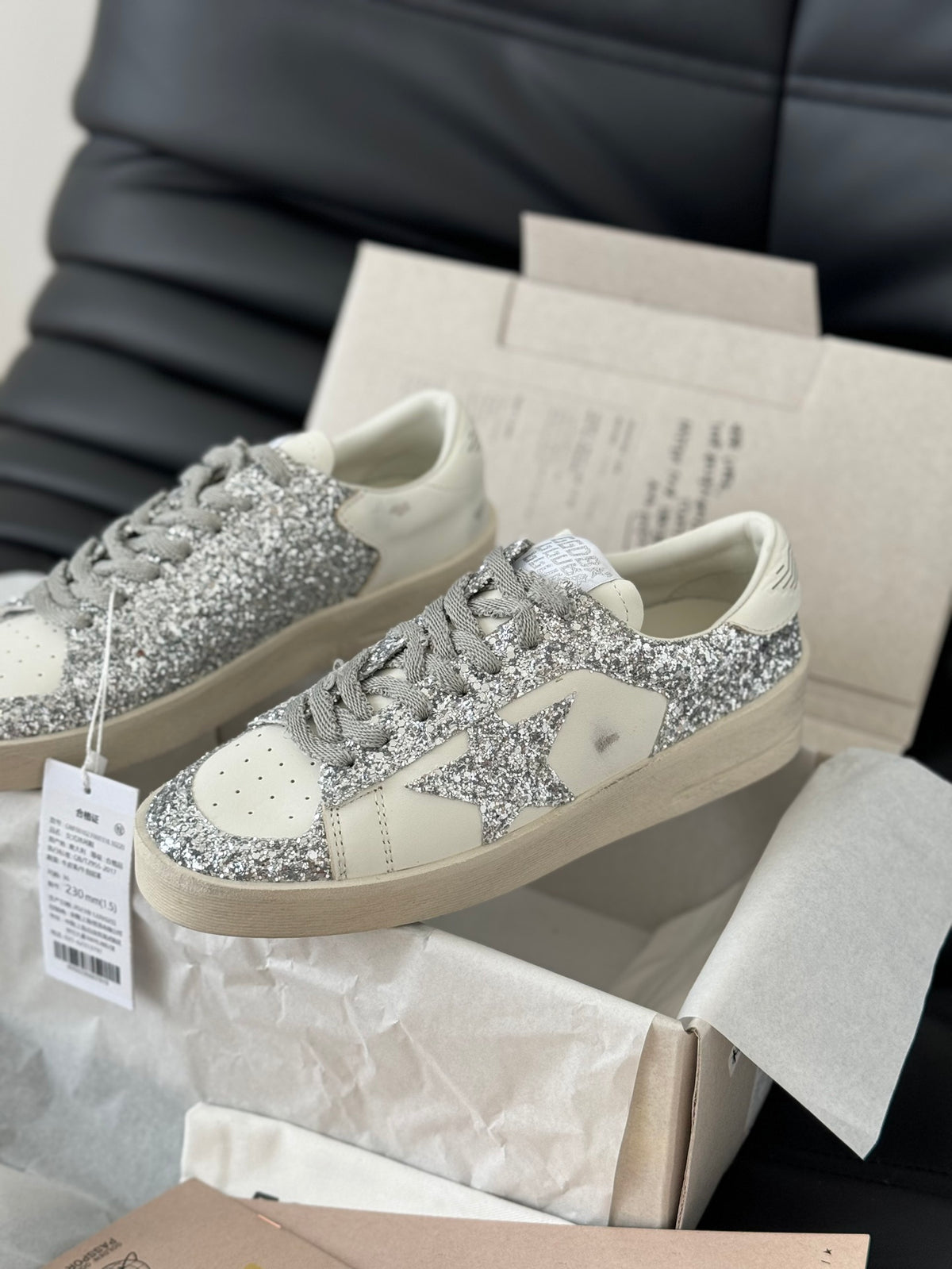 Golden Goose Vintage Distressed Sneakers #223
