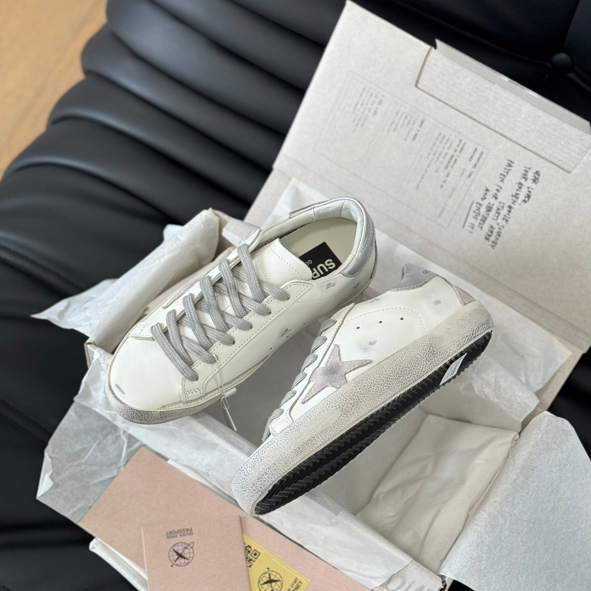 Golden Goose Vintage Distressed Sneakers #135