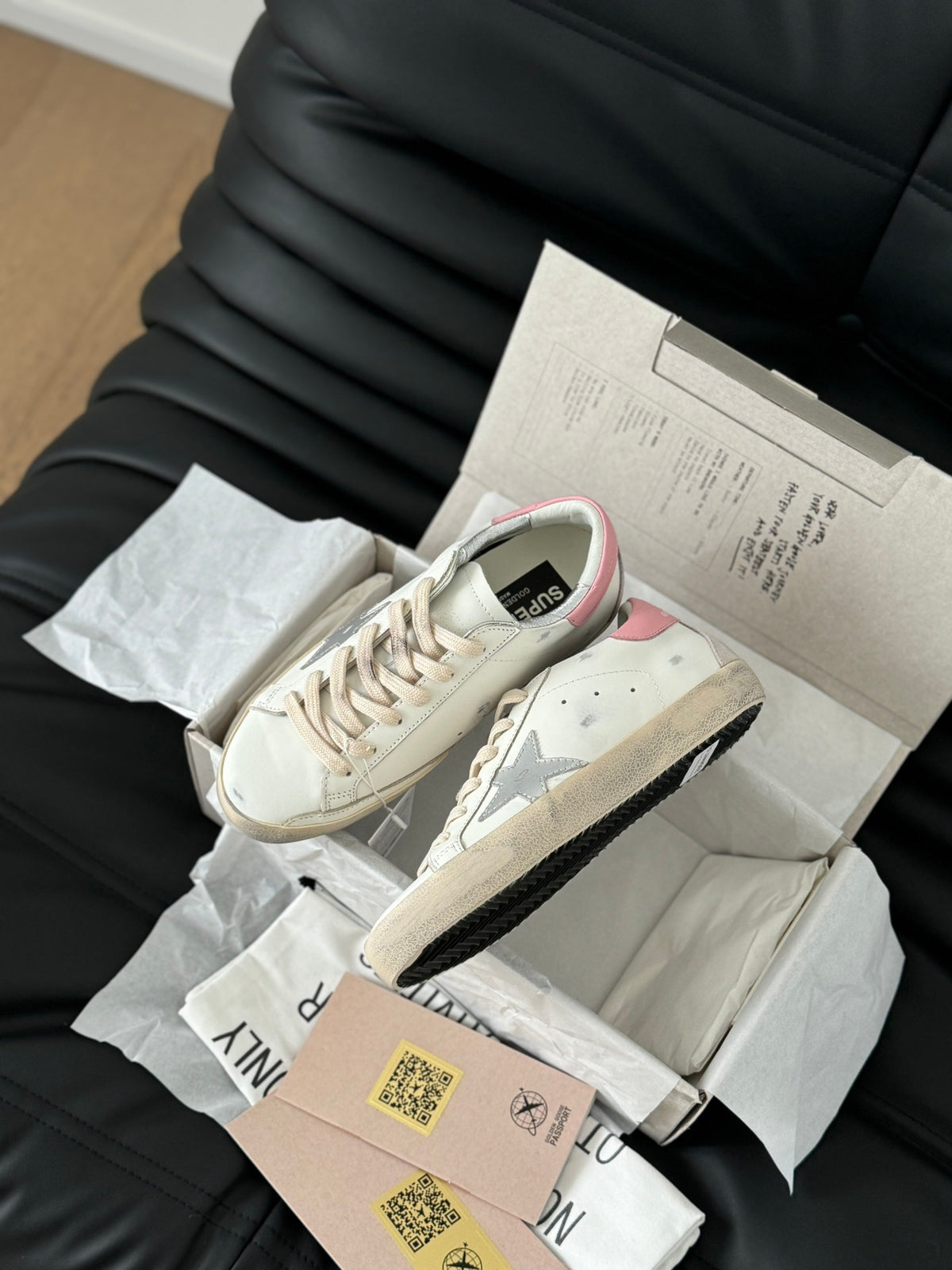 Golden Goose Vintage Distressed Sneakers #225