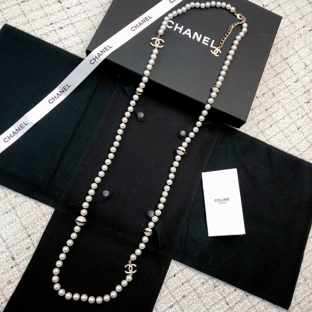 Chanel Pearl Heart Necklace