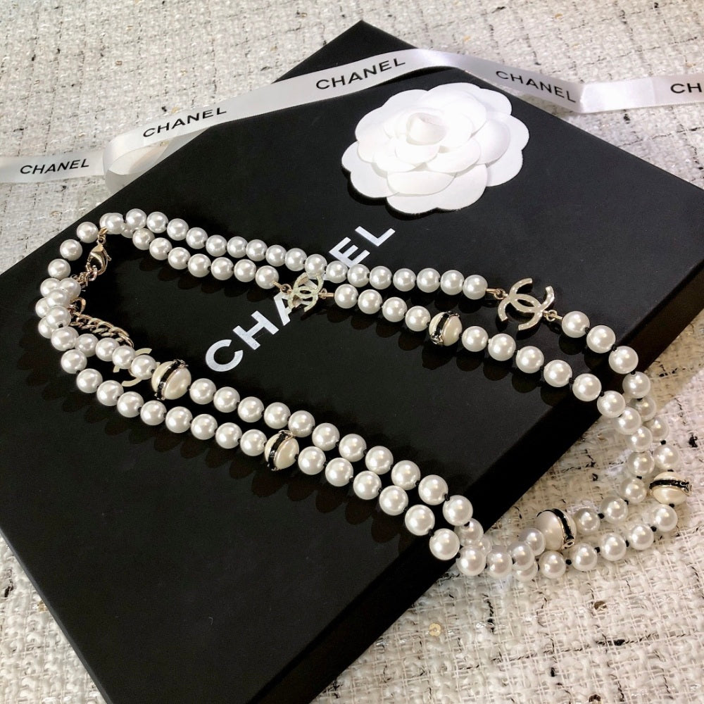 Chanel Pearl Heart Necklace