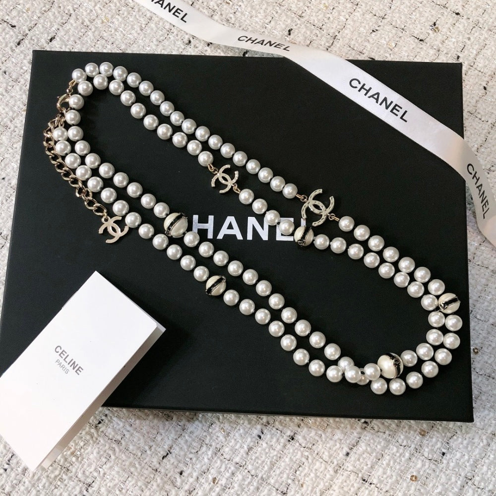 Chanel Pearl Heart Necklace