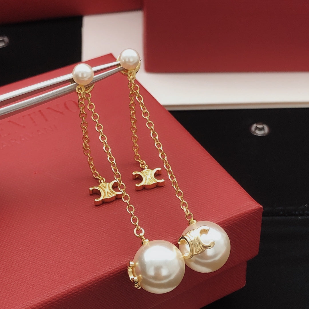CELINE Brass Earrings