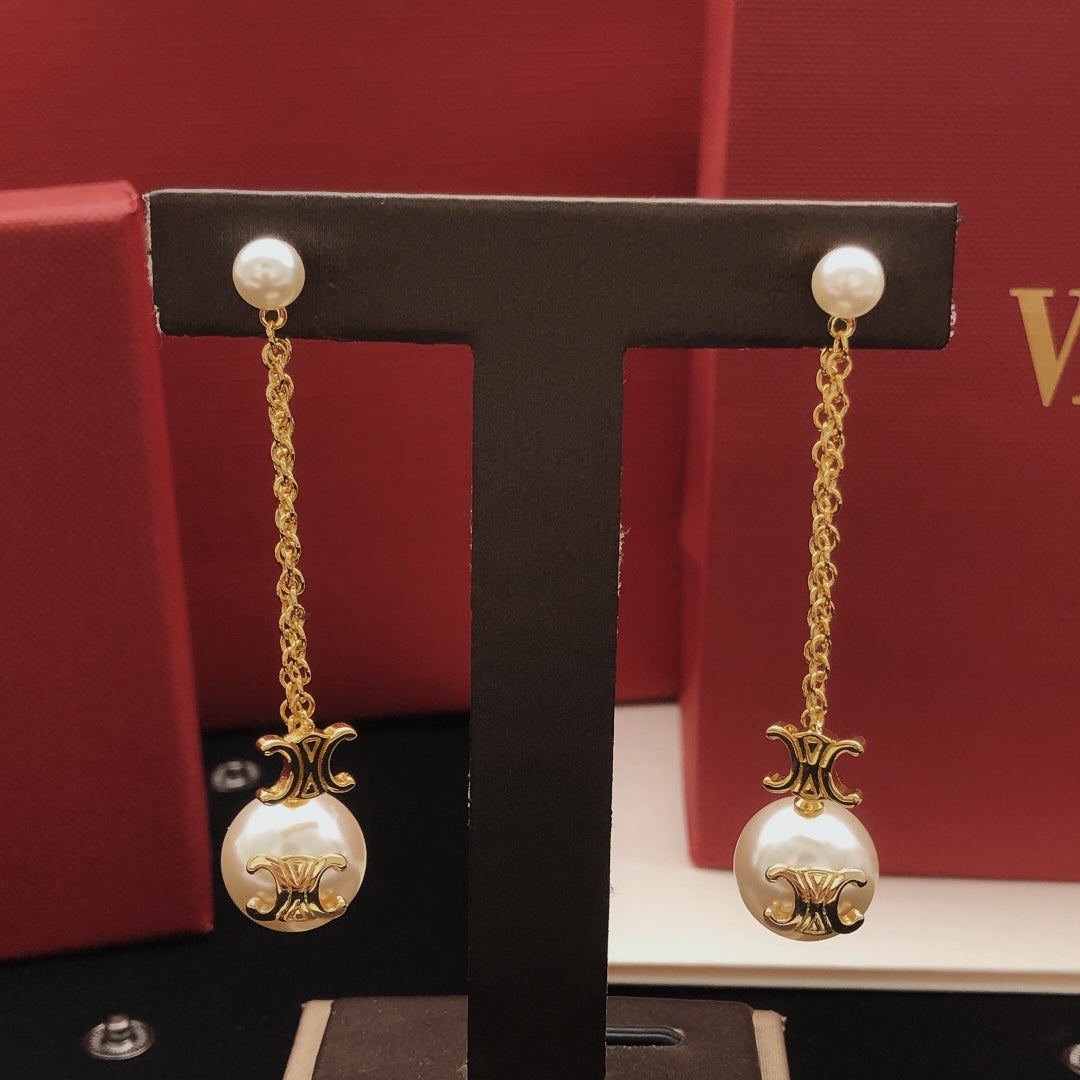 CELINE Brass Earrings