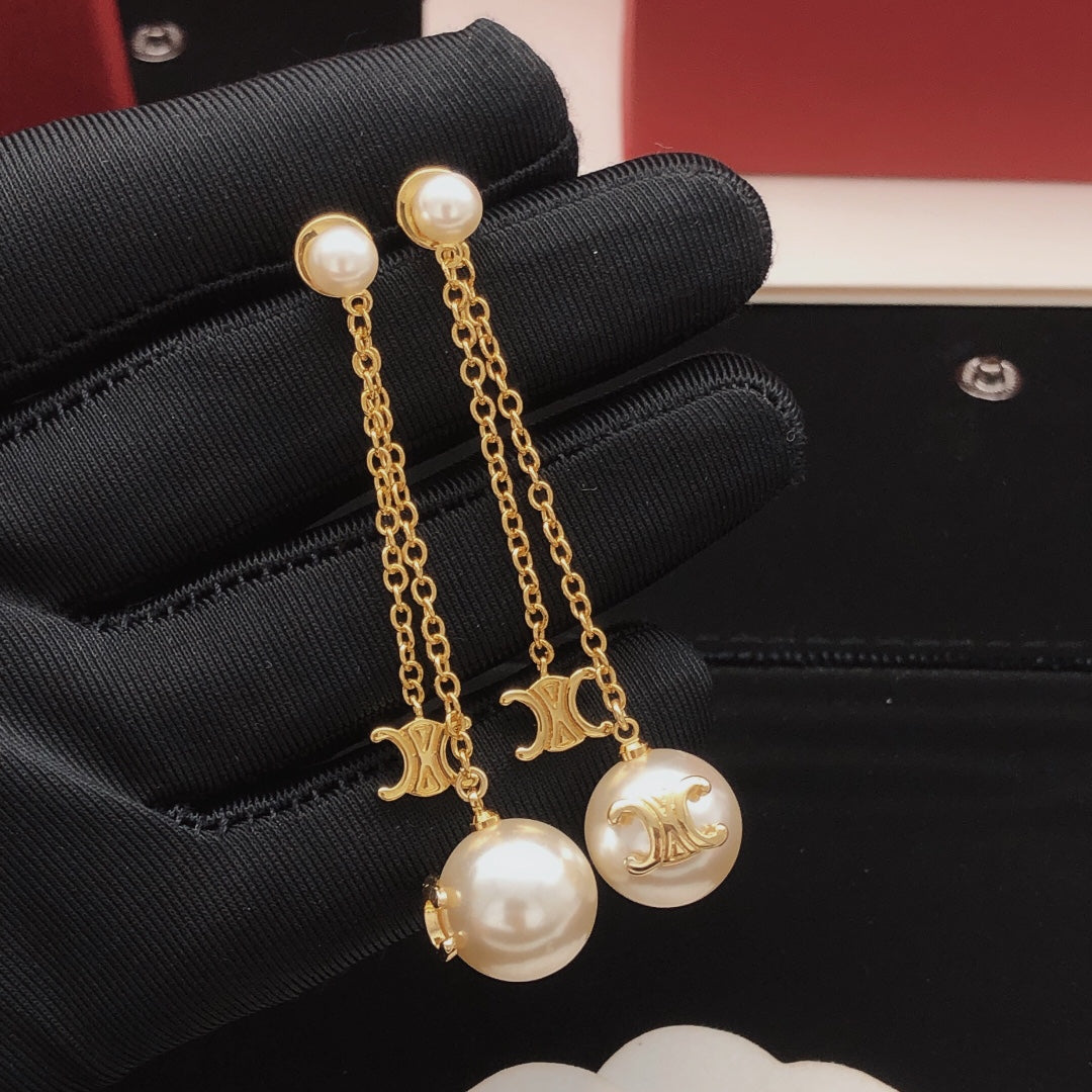 CELINE Brass Earrings