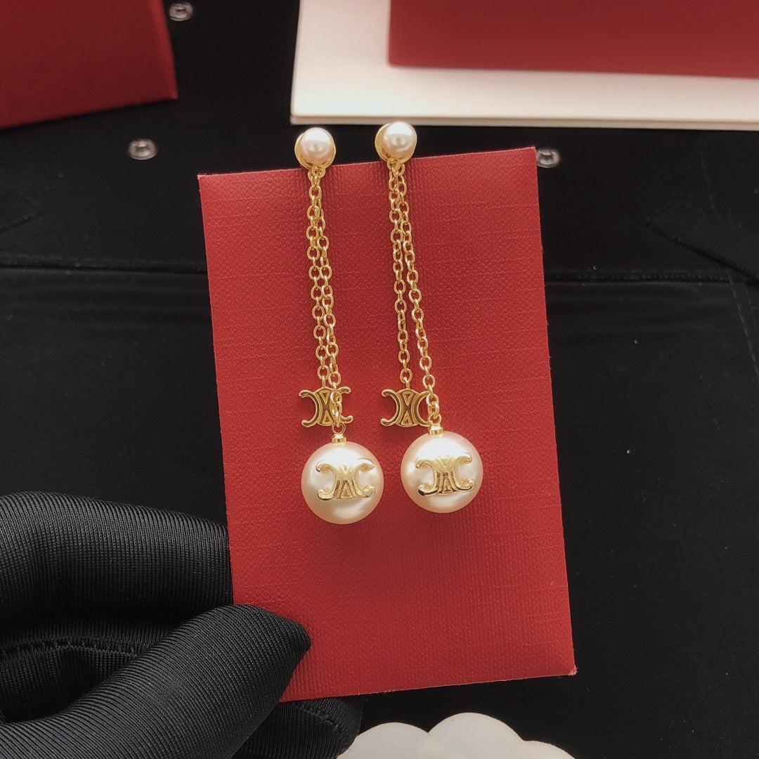 CELINE Brass Earrings