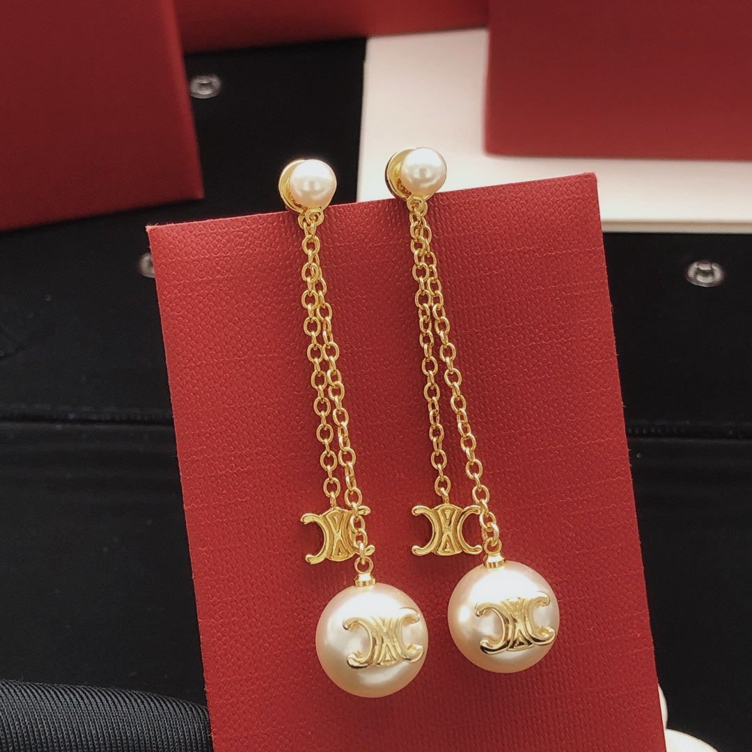 CELINE Brass Earrings