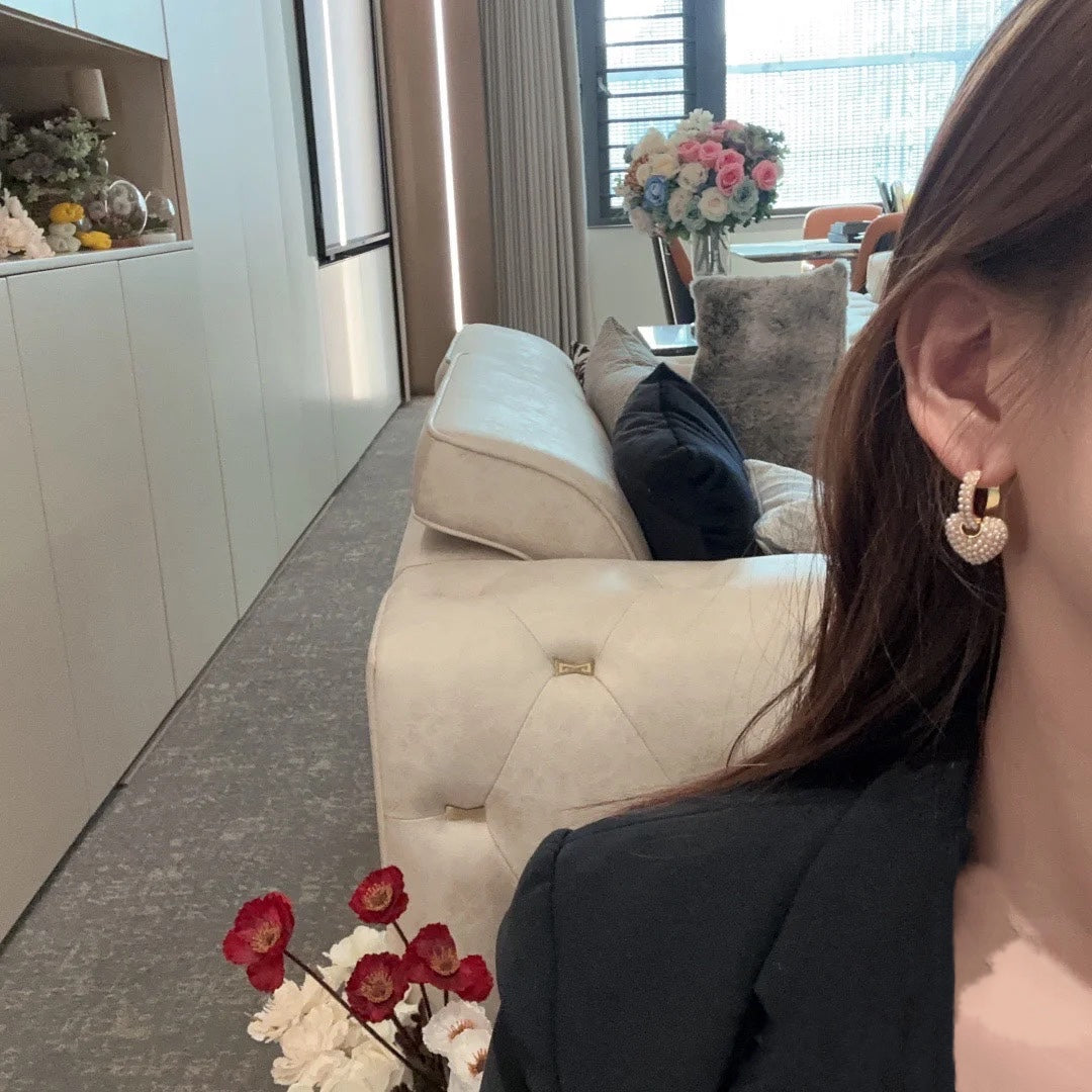 CELINE Pearl Heart Earrings
