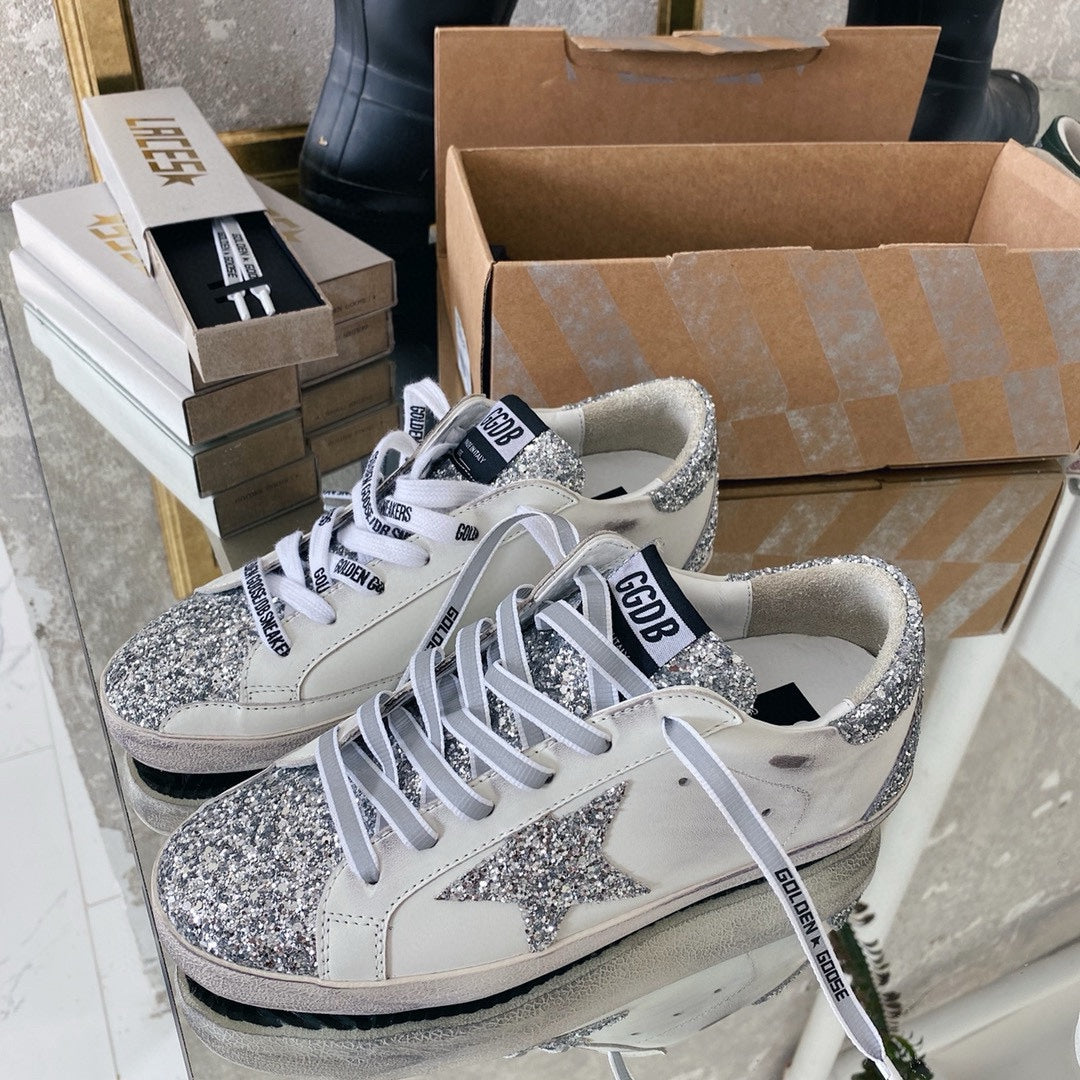 Golden Goose Vintage Distressed Sneakers #140