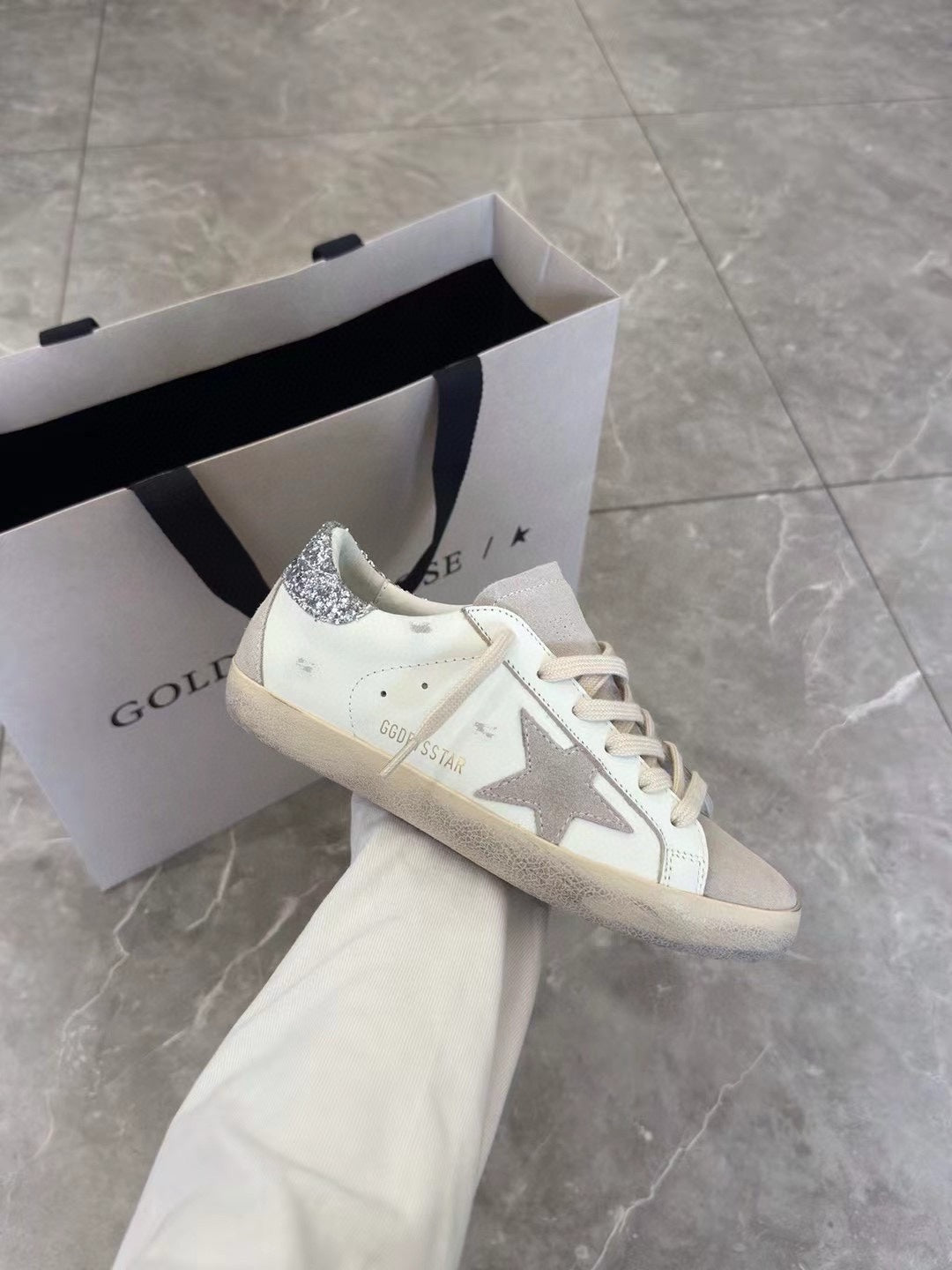 Golden Goose Vintage Distressed Sneakers #243