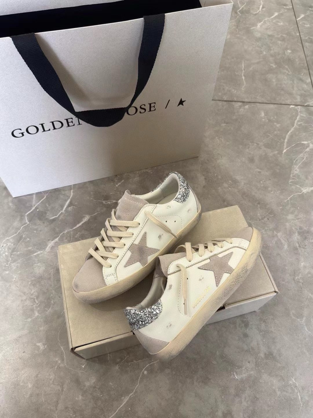 Golden Goose Vintage Distressed Sneakers #243