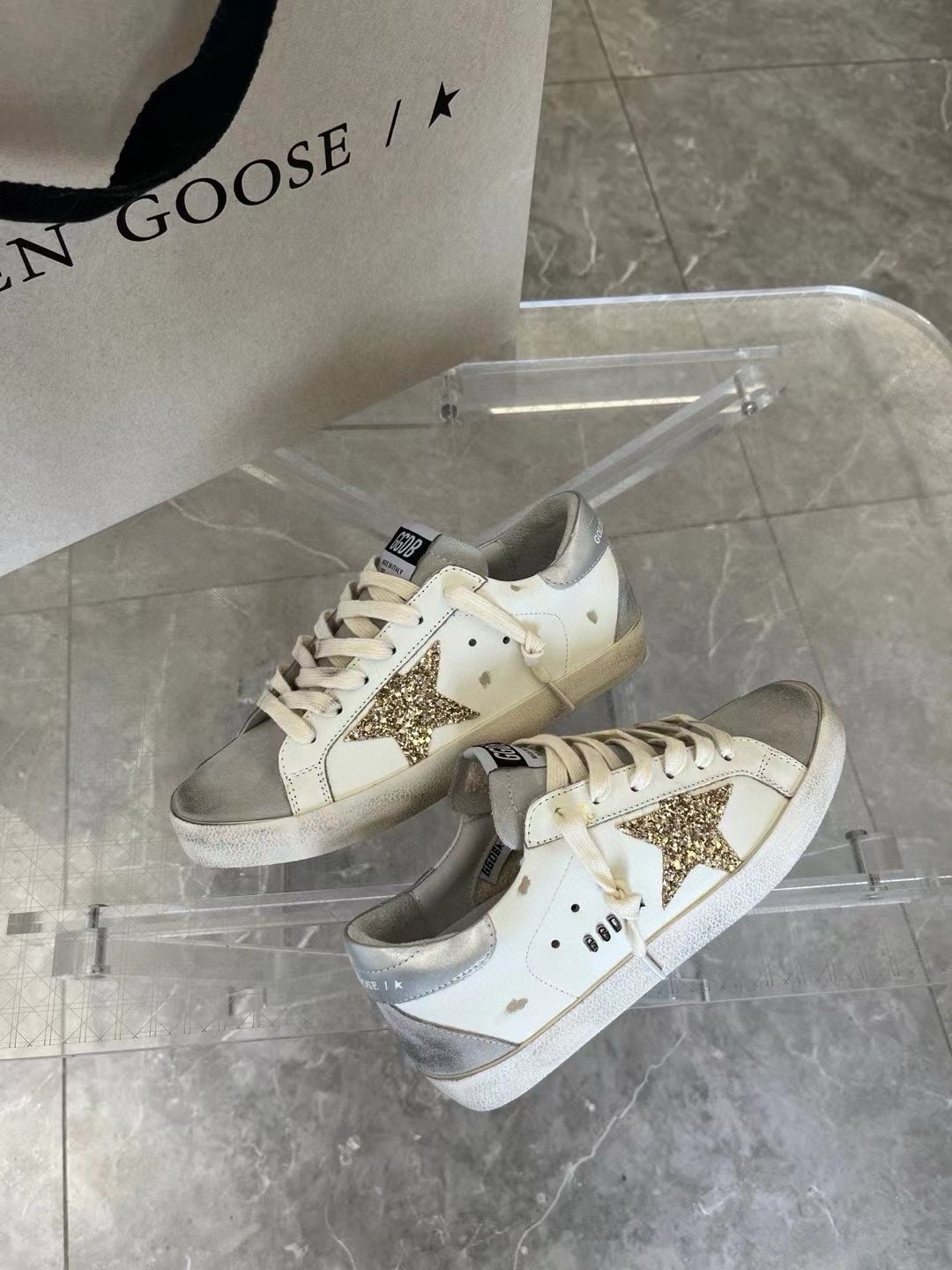 Golden Goose Vintage Distressed Sneakers #097