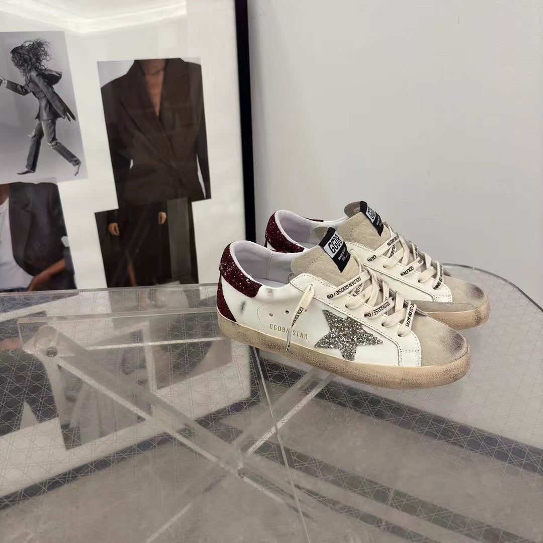 Golden Goose Vintage Distressed Sneakers #100
