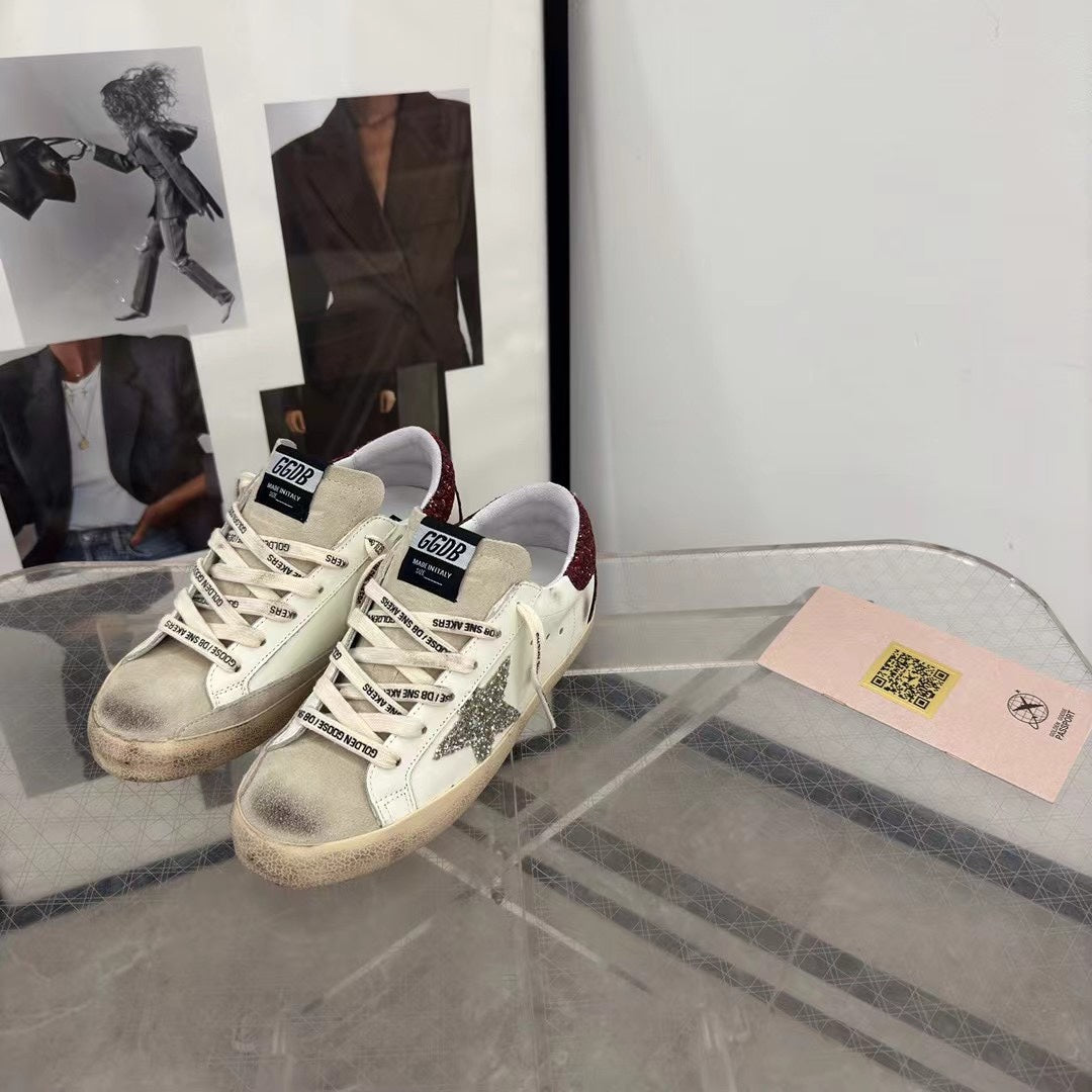 Golden Goose Vintage Distressed Sneakers #100