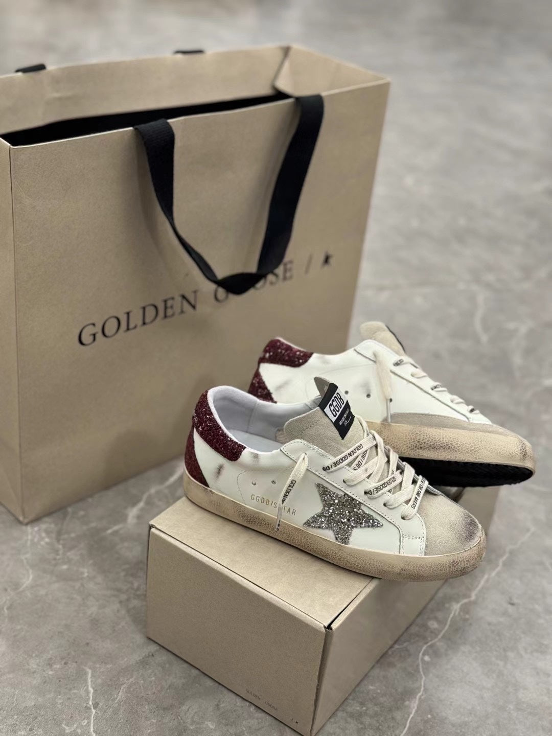 Golden Goose Vintage Distressed Sneakers #100