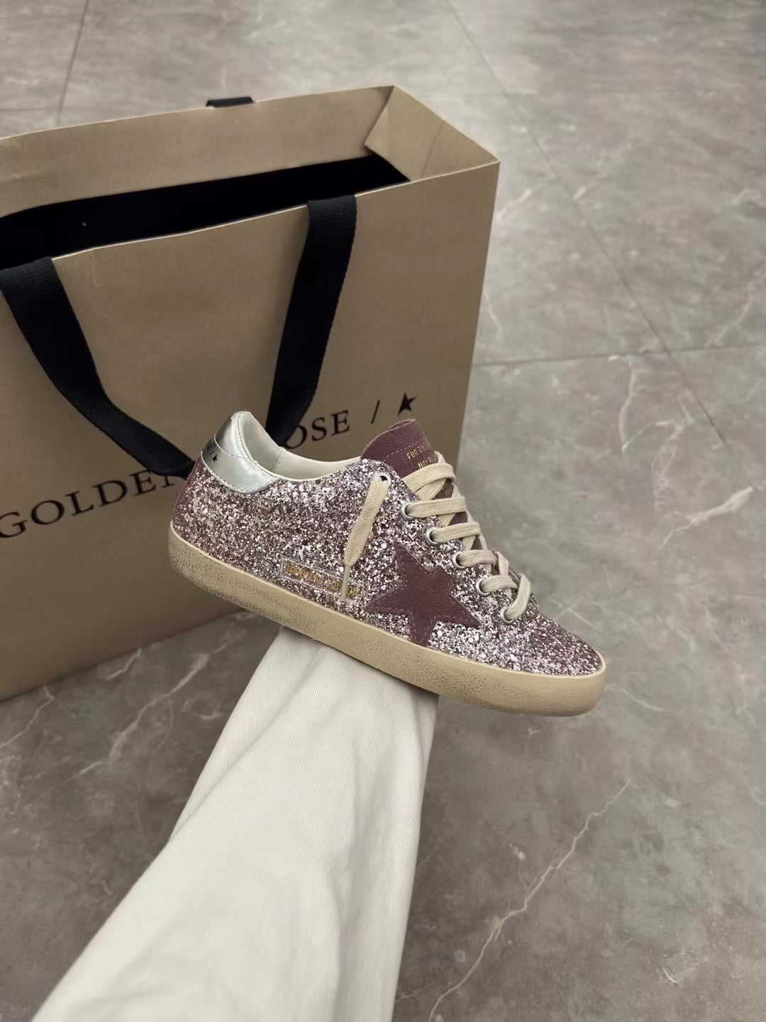 Golden Goose Vintage Distressed Sneakers #071