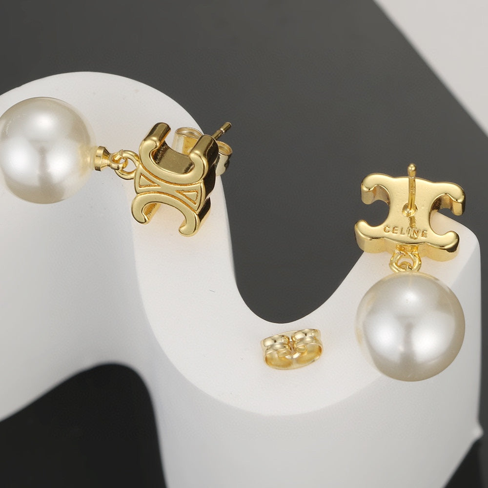 CELINE Pearl Earrings
