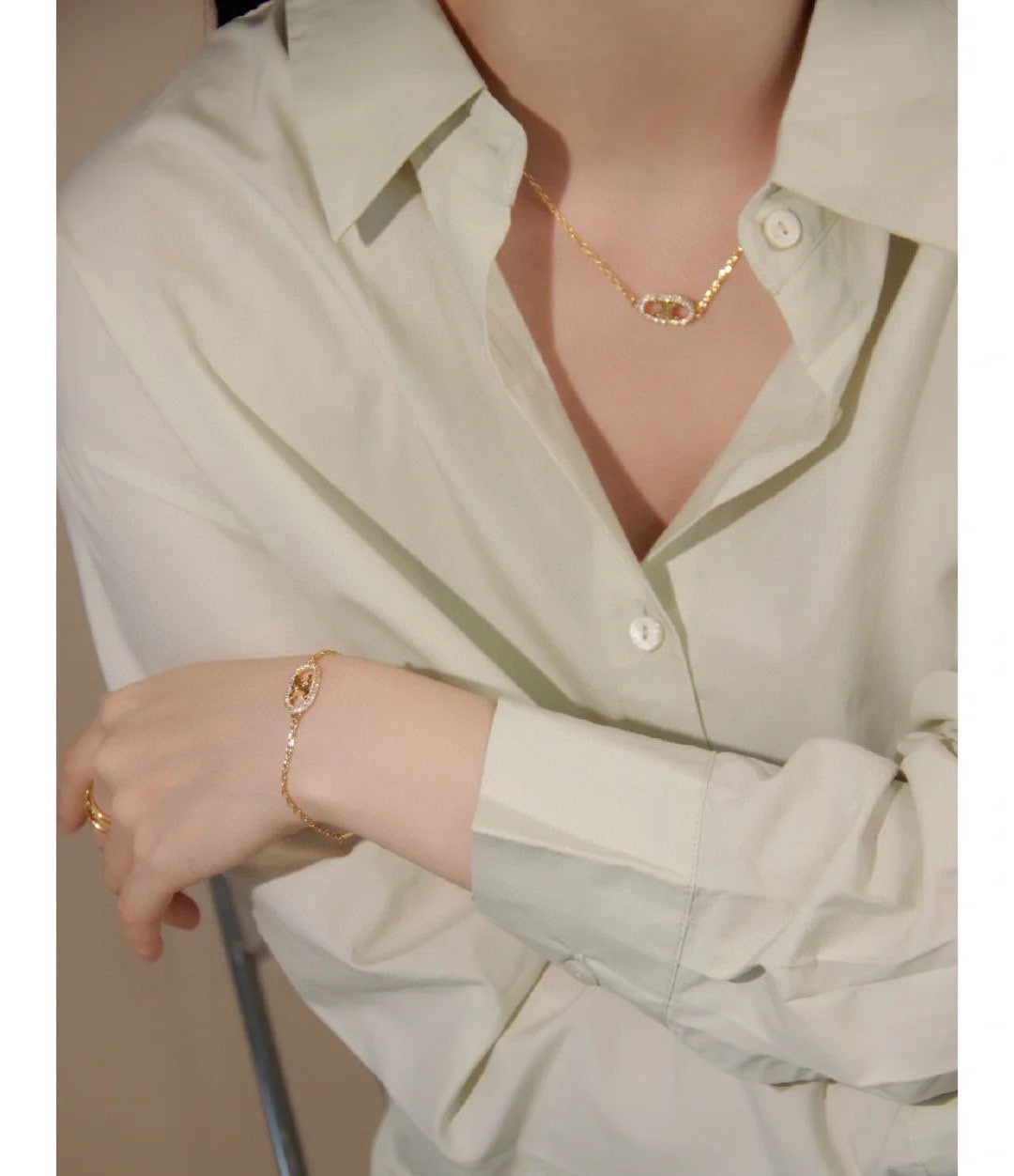 CELINE Gold-Plated Brass Necklace