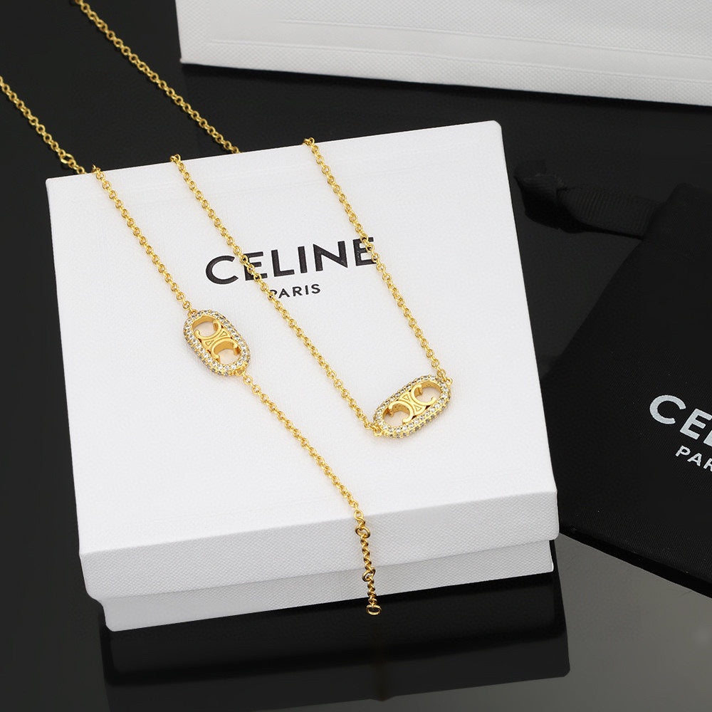 CELINE Gold-Plated Brass Necklace