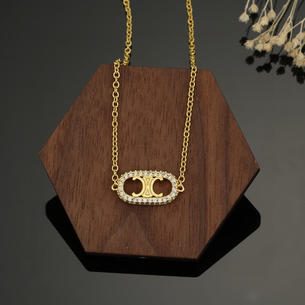 CELINE Gold-Plated Brass Necklace