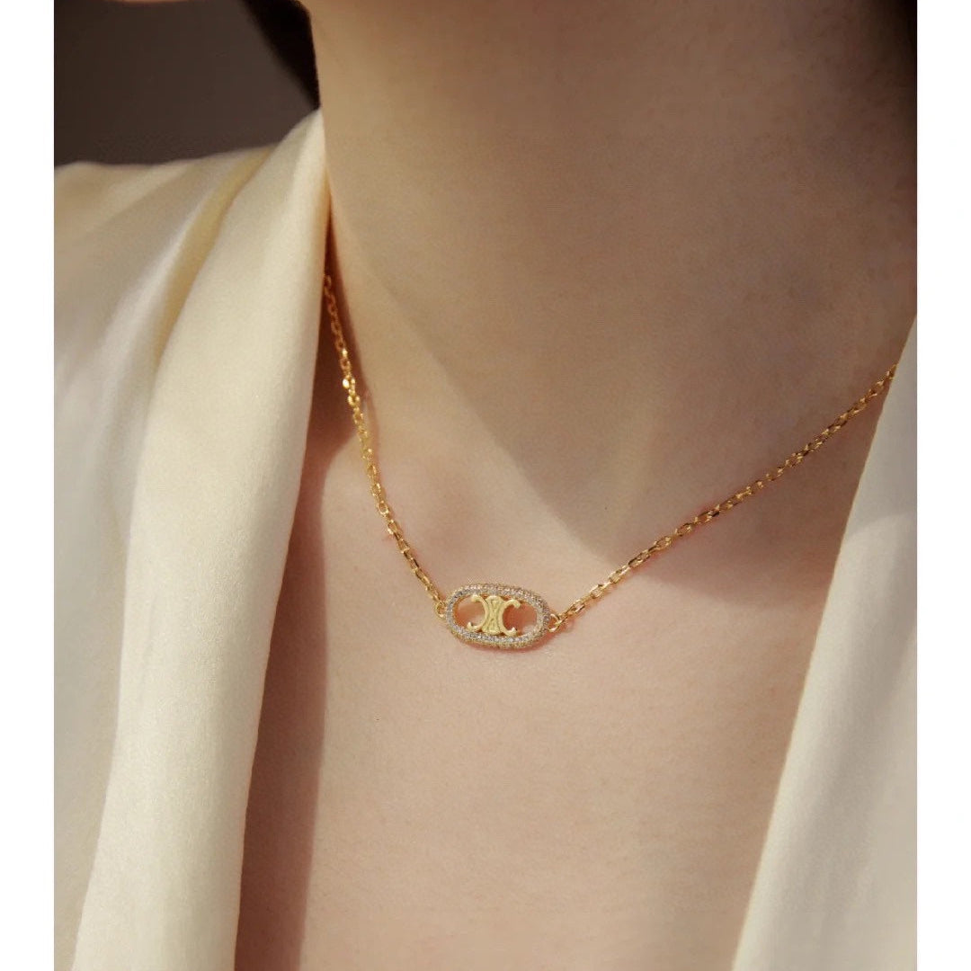 CELINE Gold-Plated Brass Necklace