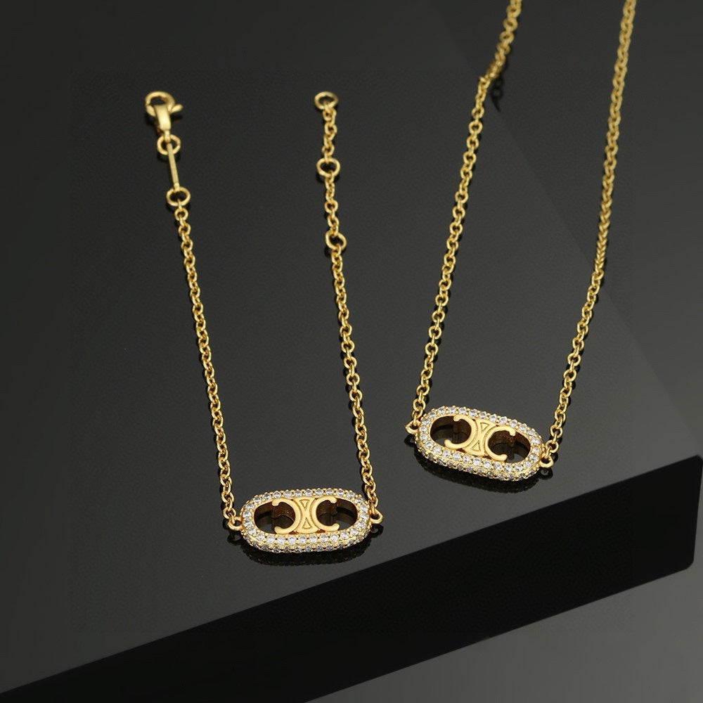 CELINE Gold-Plated Brass Necklace
