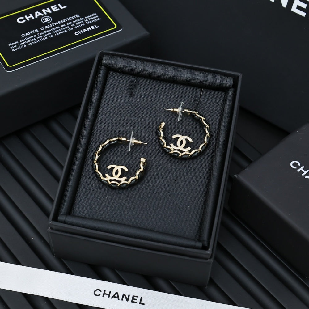 Chanel Vintage Double C Earrings
