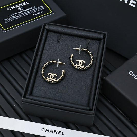 Chanel Vintage Double C Earrings