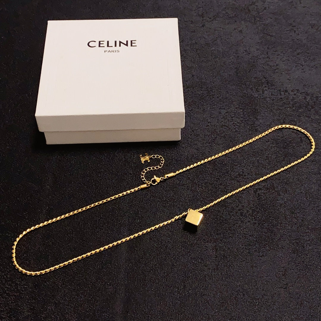 CELINE Gold-Plated Stainless Steel Necklace
