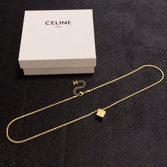 CELINE Gold-Plated Stainless Steel Necklace