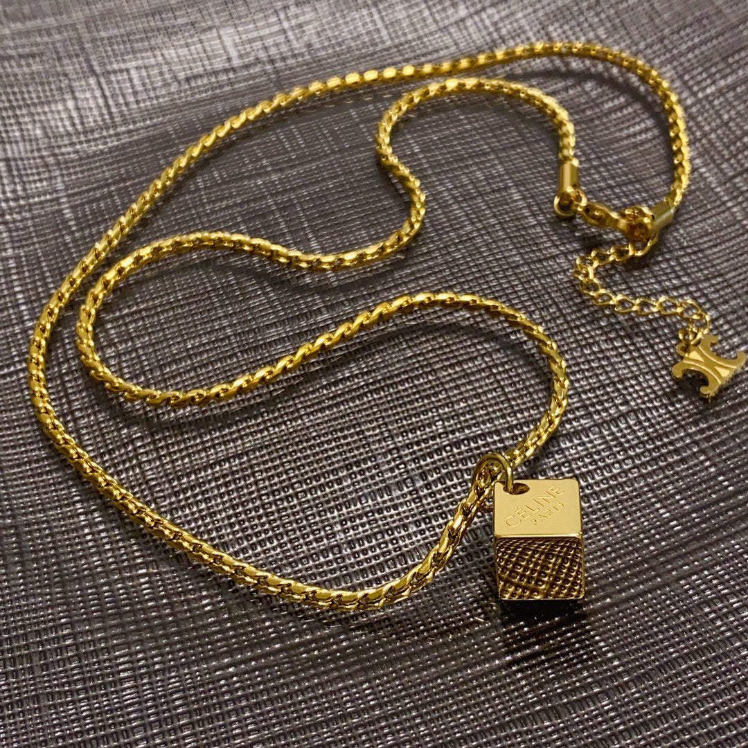 CELINE Gold-Plated Stainless Steel Necklace